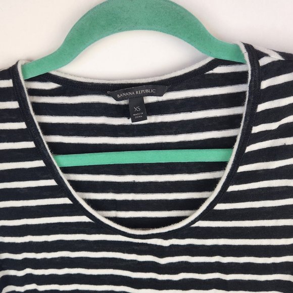 Banana Republic Linen Cotton Striped Muscle Tank Top sz XS - Picture 4 of 7